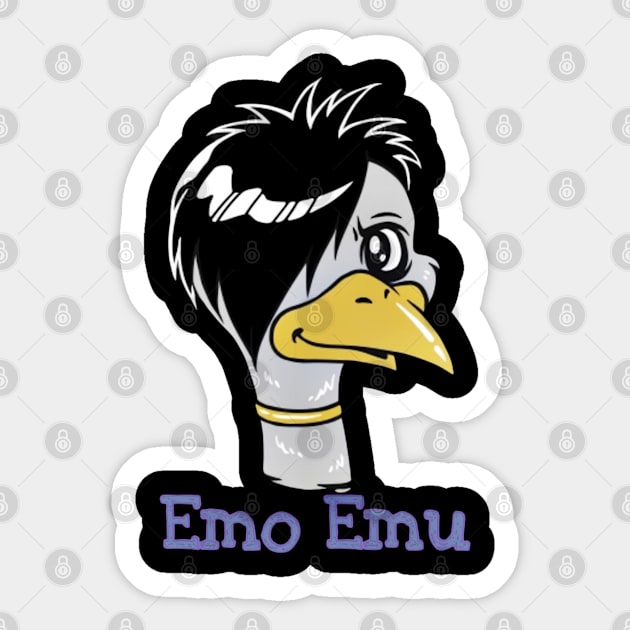 Emo Emu Sticker by wildpuzern